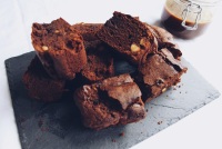 Dark chocolate and hazelnut brownies